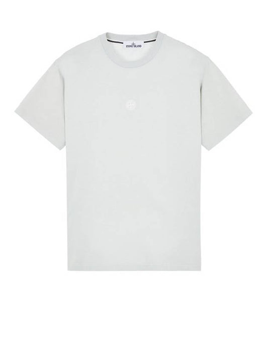 Embroidered Logo Short Sleeve T-Shirt Pearly Grey - STONE ISLAND - BALAAN 1