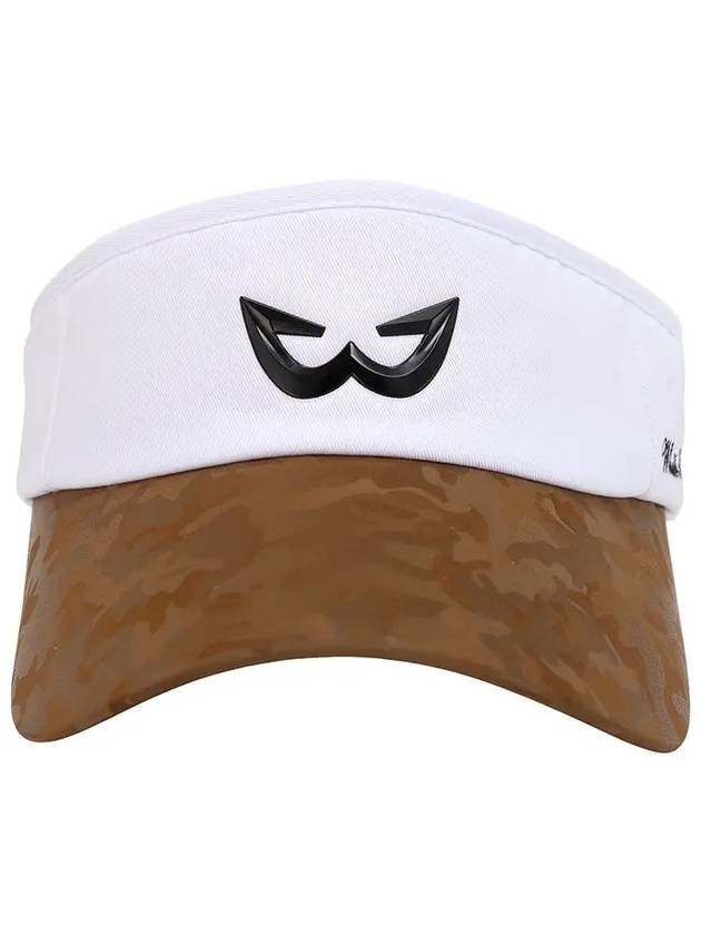 Golf Wear Camo Golf Sun Cap WB21SUWC01BE Beige - WHITEBALL - BALAAN 5