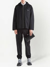 Triangle Logo Oversize Wool Hooded Jacket Black - PRADA - BALAAN 3