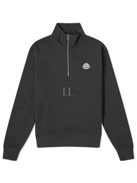 117720 8G00022 899V4 998 Logo Patch Half Zip up Sweatshirt - MONCLER - BALAAN 1