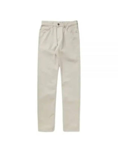 Paris Classic Fit Denim Jeans Cream - AMI - BALAAN 2