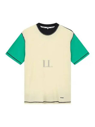 Men's Color Block Overlock Short Sleeve T-Shirt Green - SUNNEI - BALAAN 2