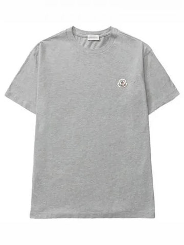 Chest patch round short sleeve t shirt gray men s 270221 - MONCLER - BALAAN 1