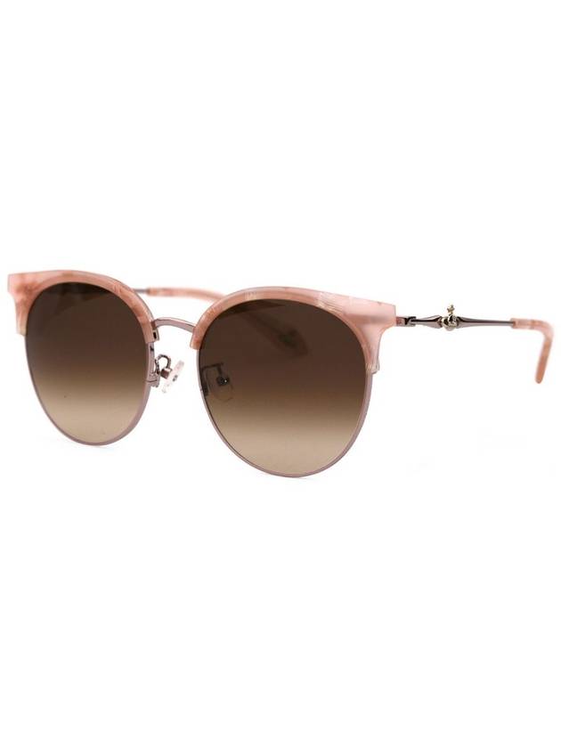 Round Gold-Rimmed Oversized Sunglasses Pink - VIVIENNE WESTWOOD - BALAAN 1