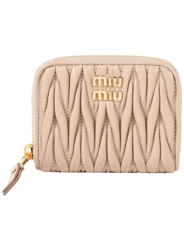 Matelasse Nappa Leather Coin Wallet Pink - MIU MIU - BALAAN 3