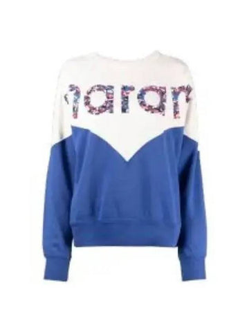 Houston Logo Sweatshirt Blue Multicolor SW0006FAA1M81E30IN - ISABEL MARANT - BALAAN 1