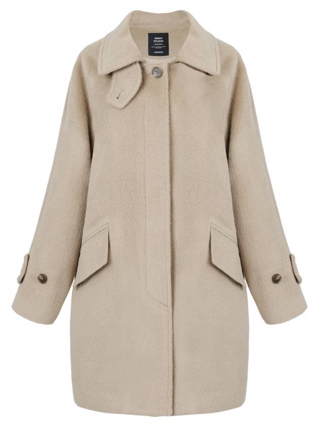 Mars wool hidden button half coat milk beige MARS12MB - RAMUSTUDIO - BALAAN 2