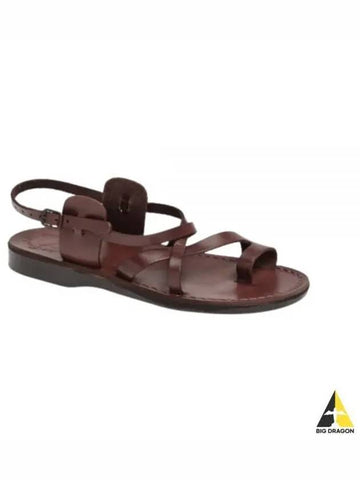 SANDALS NO 6 THE GOOD SHEPHERD BUCKLE BROWN - JERUSALEM - BALAAN 1