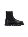 Square Toe Leather Chelsea Boots Black - JIL SANDER - BALAAN 2