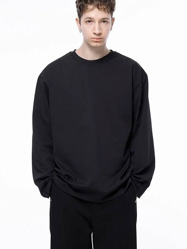 Men s M243TP01BK Clean Slit Long Sleeve T Shirt Black - CHANCE'S NOI - BALAAN 7