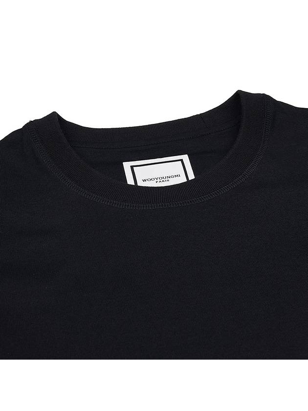 Square Patch Logo Short-Sleeve T-Shirt Black - WOOYOUNGMI - BALAAN 7