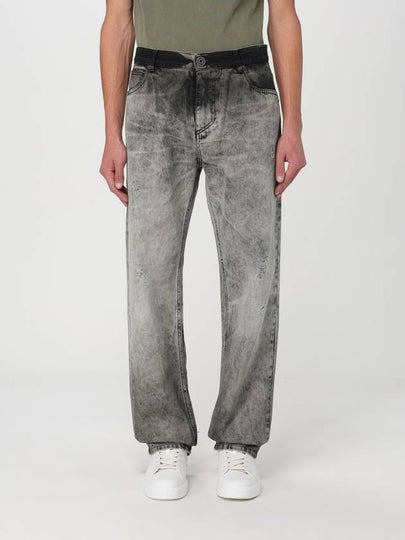 Stonewash Cotton Jeans Grey - BALMAIN - BALAAN 2