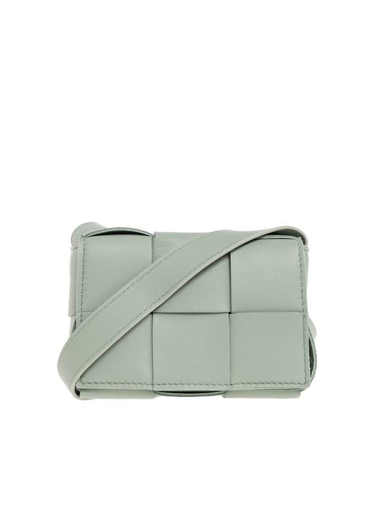 Intrecciato Cassette Small Cross Bag Light Green - BOTTEGA VENETA - BALAAN 1