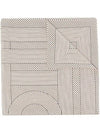 Stripe Organic Cotton Silk Scarf Cream - TOTEME - BALAAN 1