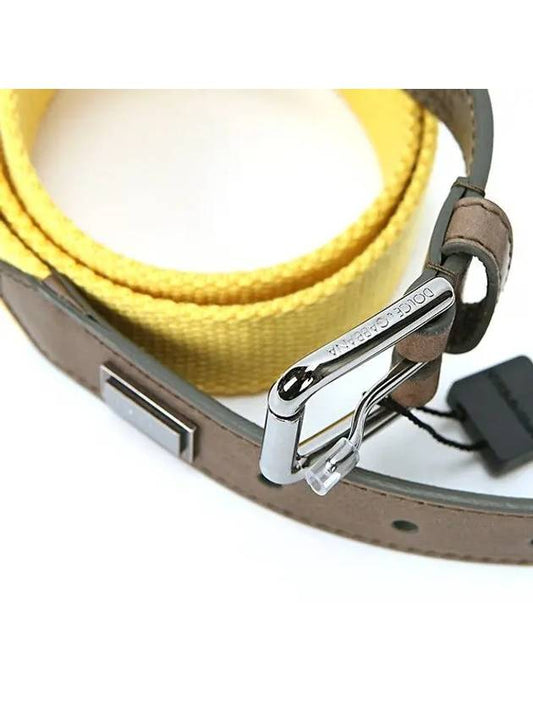 Men's New Plate Mesh Belt Yellow - DOLCE&GABBANA - BALAAN.