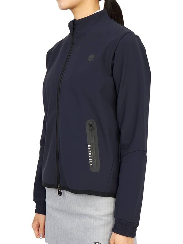 women's brushed zip-up jacket navy - HYDROGEN - BALAAN 4