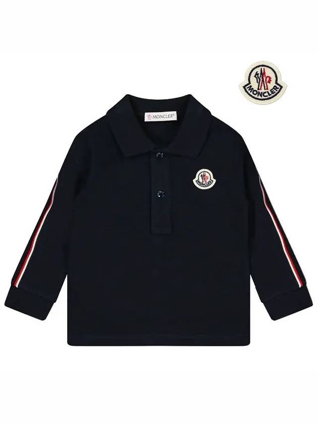 Baby Polo Long Sleeve T Shirt Night Blue 8B00001 89AL2 778 - MONCLER - BALAAN 2