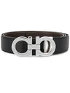 Reversible Gancini Leather Belt Black - SALVATORE FERRAGAMO - BALAAN 3