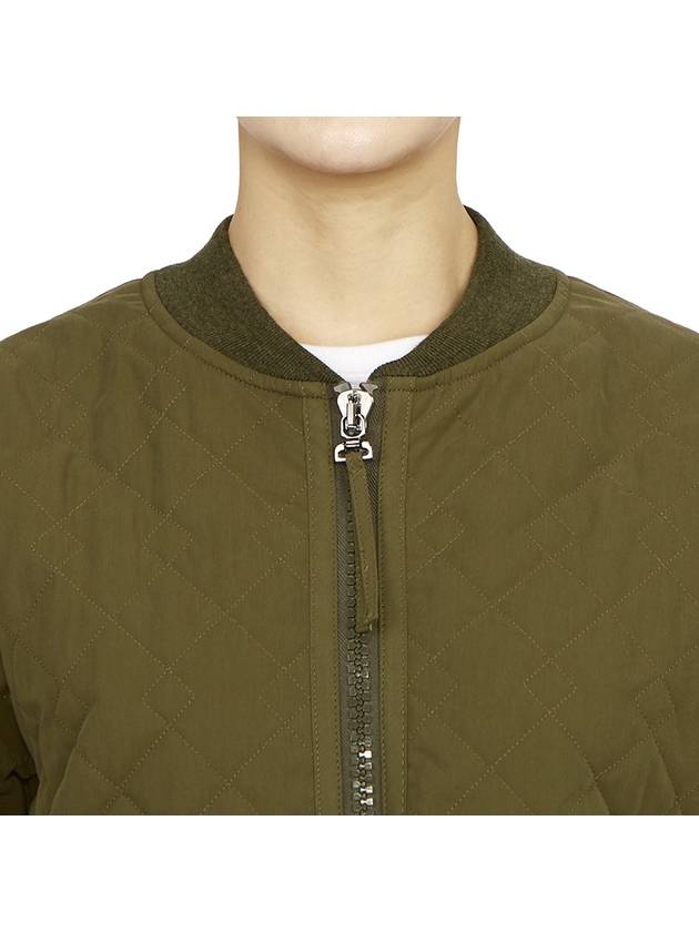 Elea Quilting Zip-Up Jacket Khaki - A.P.C. - BALAAN 10