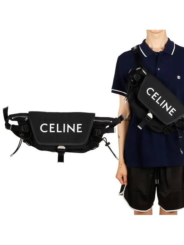 Logo Print Small Nylon Belt Bag Black - CELINE - BALAAN 2