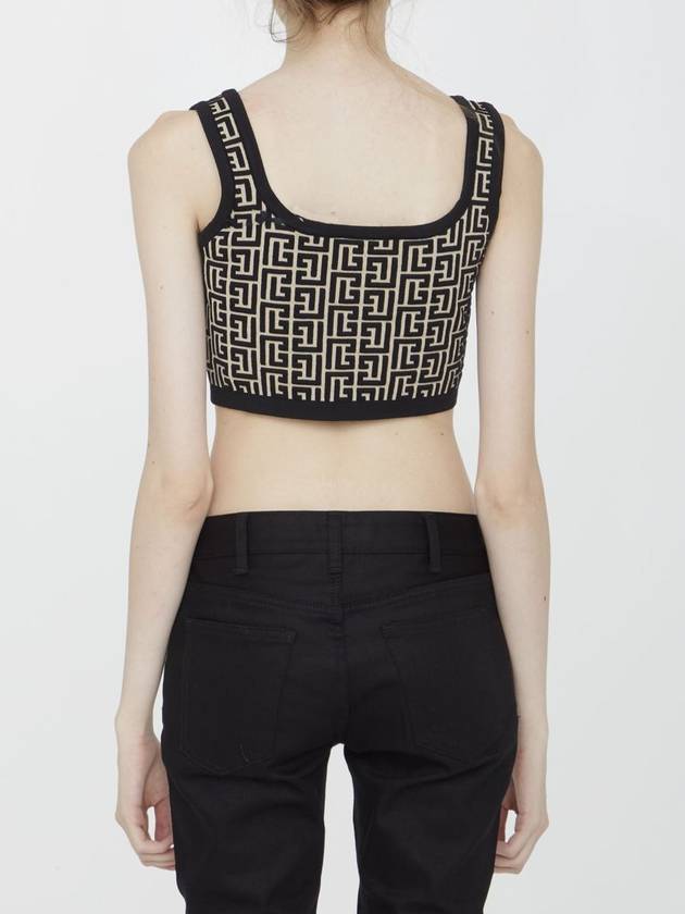 23 fw Monogram Crop Top BF1AA035KE67GFE B0710443381 - BALMAIN - BALAAN 5