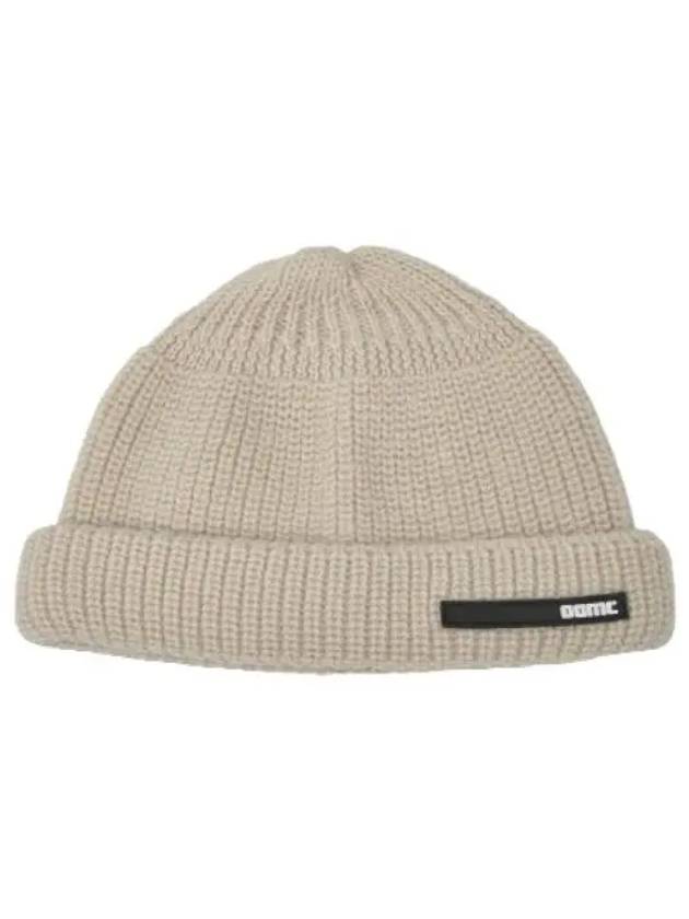 Peak Logo Patch Beanie Natural White Hat - OAMC - BALAAN 1