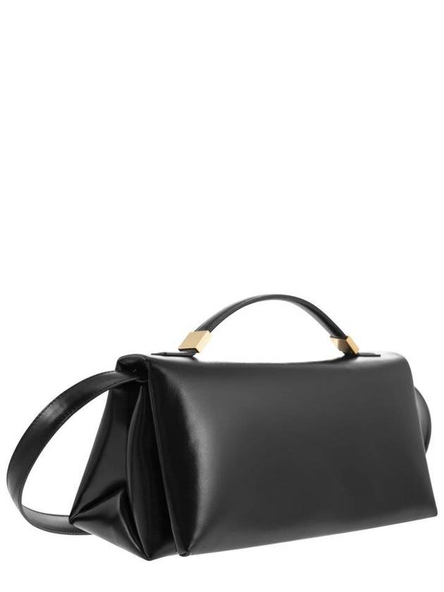 Prisma Leather Tote Bag Black - MARNI - BALAAN 5