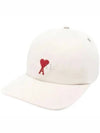 De Coeur Embroidered Logo Ball Cap Beige - AMI - BALAAN 2