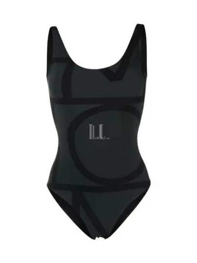 Monogram One-Piece Swimsuit Black - TOTEME - BALAAN 2