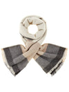 Twill Check Wool Cashmere Muffler - BRUNELLO CUCINELLI - BALAAN 6