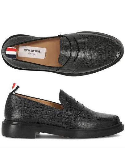 Pebble Grain Three-Stripe Tab MFD054G 00198 001 Men's Penny Loafer 993691 - THOM BROWNE - BALAAN 1