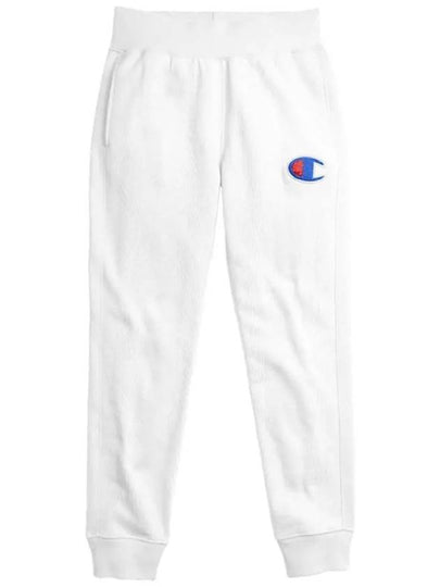 Reverse Weave Direct Flock Script Women s Jogger Pants White GF777 Y07965 045 - CHAMPION - BALAAN 2