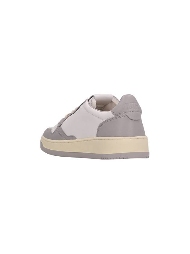 Men's Medalist Low Leather Sneakers Grey White - AUTRY - BALAAN 4