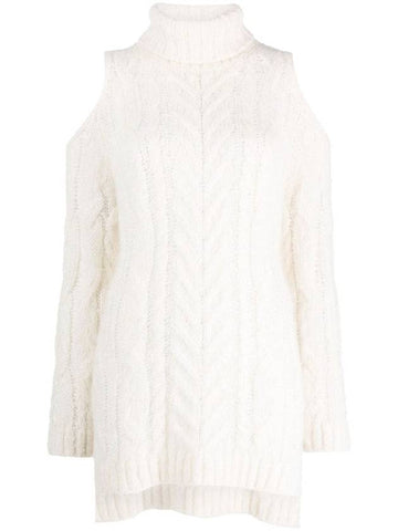 P.A.R.O.S.H. Cold-Shoulder Cable-Knit Jumper - P.A.R.O.S.H. - BALAAN 1