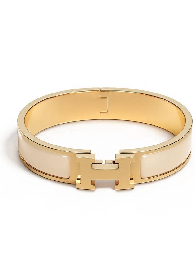 Clic H Bracelet Gold Creme - HERMES - BALAAN 1