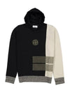 Embroidered Logo Knit Hoodie Black - STONE ISLAND - BALAAN 3