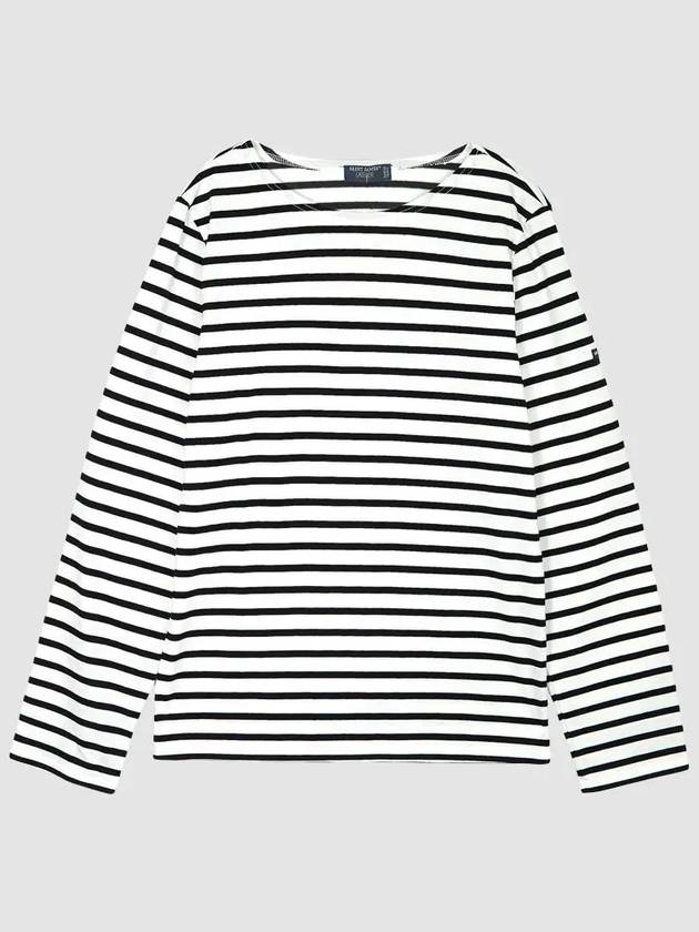 Minquiers Modern Stripe Long Sleeve T-Shirt Neige Noir - SAINT JAMES - BALAAN 3