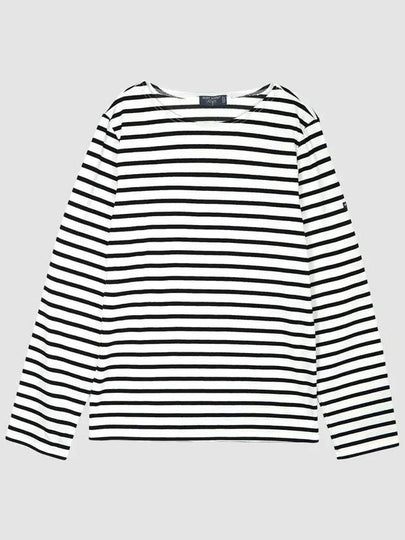 Minquiers Modern Stripe Long Sleeve T-Shirt Neige Noir - SAINT JAMES - BALAAN 2