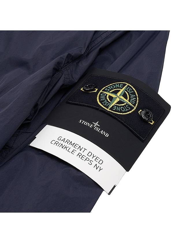 Crinkle Wappen Patch Hooded Jacket Navy - STONE ISLAND - BALAAN 10