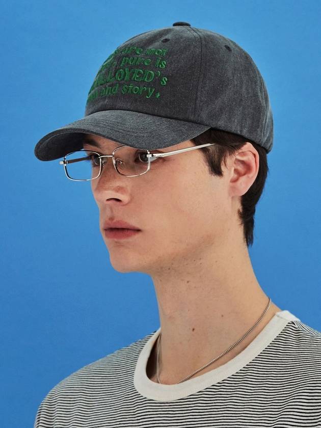 slogan ball cap charcoal - UNALLOYED - BALAAN 2