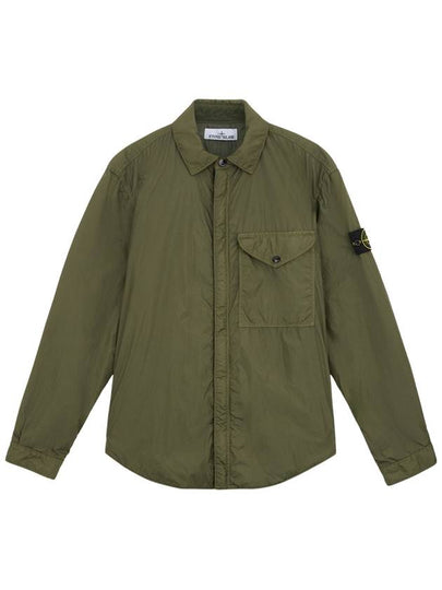 Logo Patch Zip Up Jacket Green - STONE ISLAND - BALAAN 2