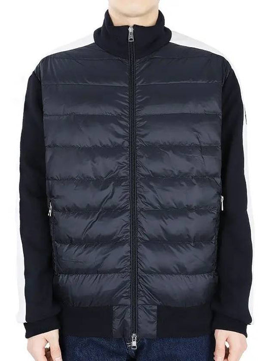 logo patch nylon cardigan padded navy - MONCLER - BALAAN 2