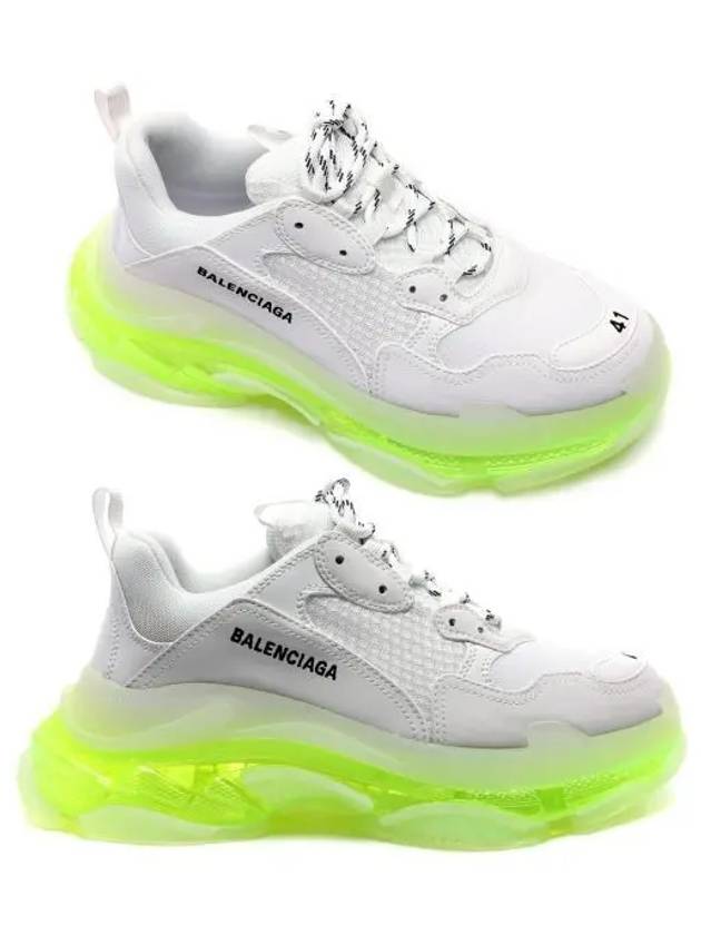 Triple S Clear Sole Low Top Sneakers Fluo Yellow White - BALENCIAGA - BALAAN 2