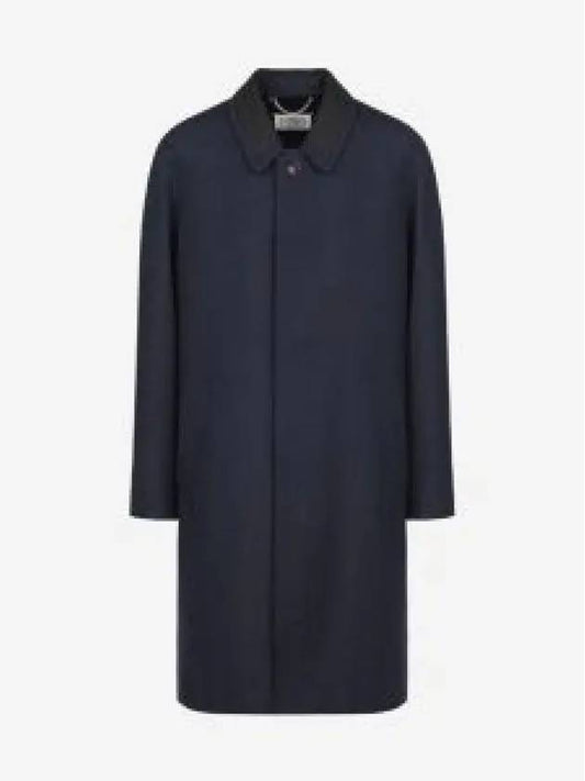 Wool Viscose Single Coat Navy - MAISON MARGIELA - BALAAN 2