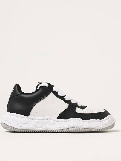 Wayne OG Sole Leather Low Top Sneakers Black White - MAISON MIHARA YASUHIRO - BALAAN 2