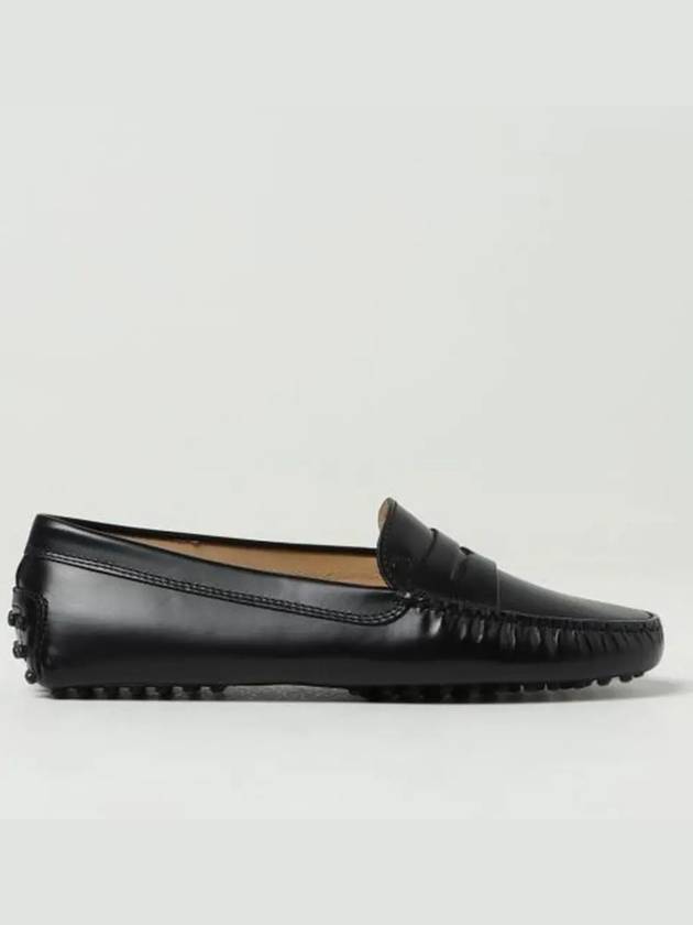 Women's Gommino Leather Driving Shoes Black - TOD'S - BALAAN 2