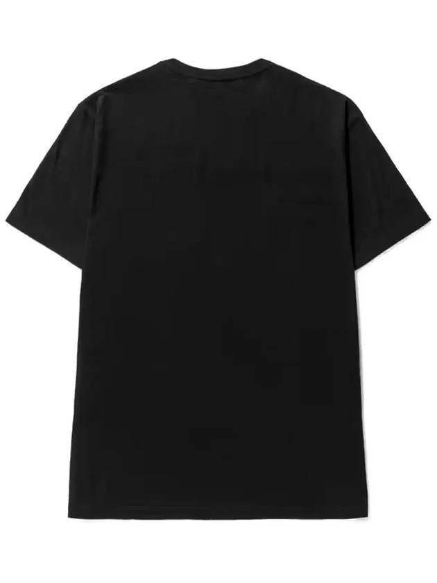 Tonal Fox Patch Pocket Classic Cotton Short Sleeve T-Shirt Black - MAISON KITSUNE - BALAAN 4