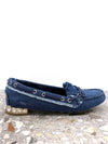 5DD019 Denim Ribbon Loafers - MIU MIU - BALAAN 2