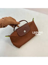 Le Pliage Original Handle Cosmetic Mini Pouch Bag Handbag Mini Bag Tote Bag Brown Green - LONGCHAMP - BALAAN 6
