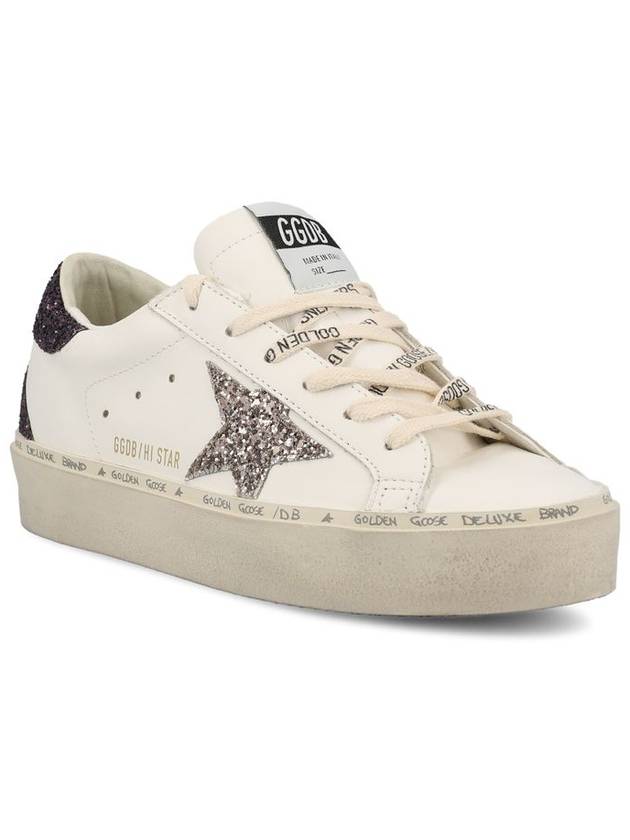 Hi Star Glitter Tab Low Top Sneakers White - GOLDEN GOOSE - BALAAN 3